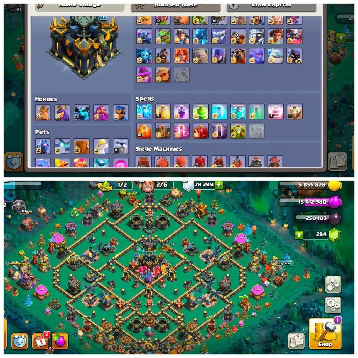 ULTIMATE COMBO ? [KT-15] ? 8700 TROPHIES ? 107 MAXED & 31 ELITE ♨️ [GOBLIN KISSING EMOTE INCLUDED] ? STACKED WITH BANNERS AND RARE EMOTES ⚜️ INSTANT DELIVERY ?