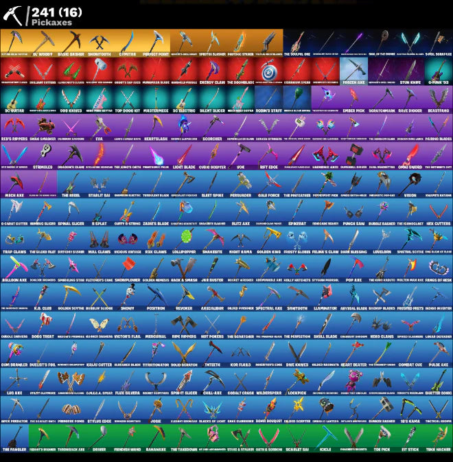 [PC/PSN/XBOX] 252 SKINS + ROYALE KNIGHT + FLOSS + BLUE SQUIRE + GOLD MIDAS + GOLD BRUTUS + ROGUE AGENT + SUBZERO CRYPTIC + PITCH PATROLLER