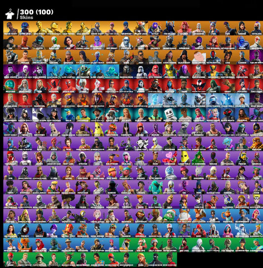 [PC/PSN/XBOX] 300 SKINS + TRAVIS SCOTT + ASTRO JACK + MERRY MINTY AXE + OG STW + MAJOR LAZER + ROGUE AGENT + FRESH + TAKE THE L