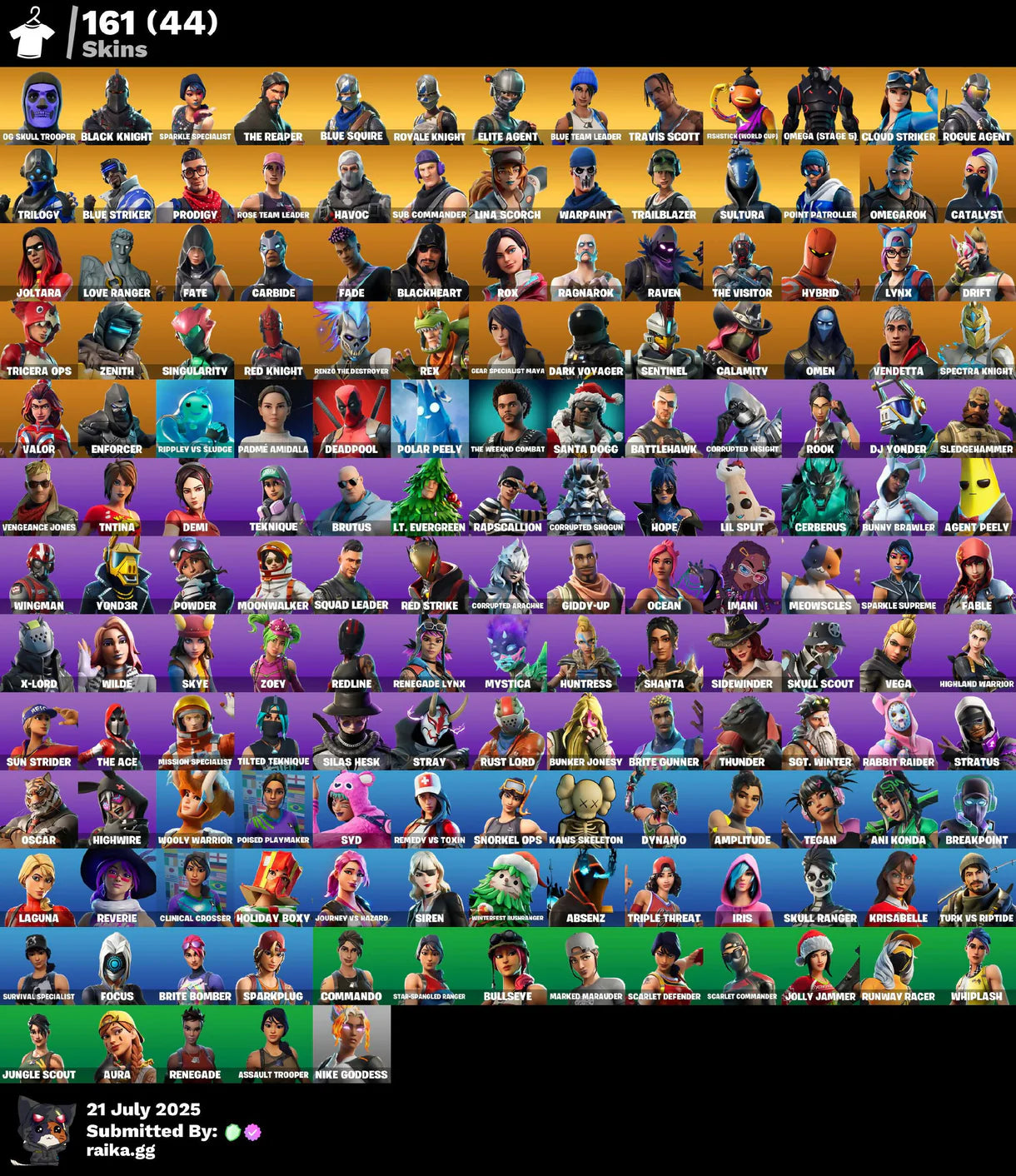 OG FORTNITE ACCOUNT✅STACKED✅161 skins✅OG STW✅Og Skull Trooper✅TRAVIS SCOTT✅Black Knight✅Sparkle Specialist✅The Reaper✅Blue Squire✅Royale Knight✅Elite Agent✅