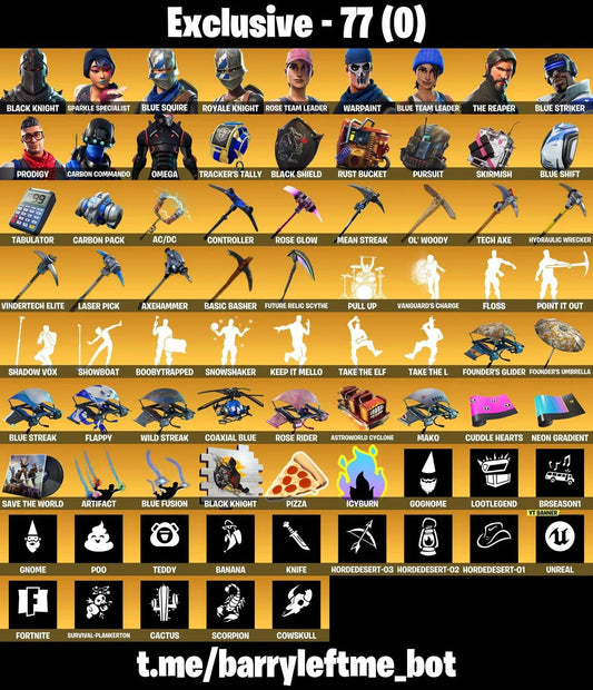 [PC/XBL] | 183 Skins | OG STW | Black Knight | Sparkle Specialist | Blue Squire | Royale Knight | Rose Team Leader | Warpaint | AC/DC | Controller | Rose Glow | Unreal | GoGnome | LootLegend | 965 VB #21