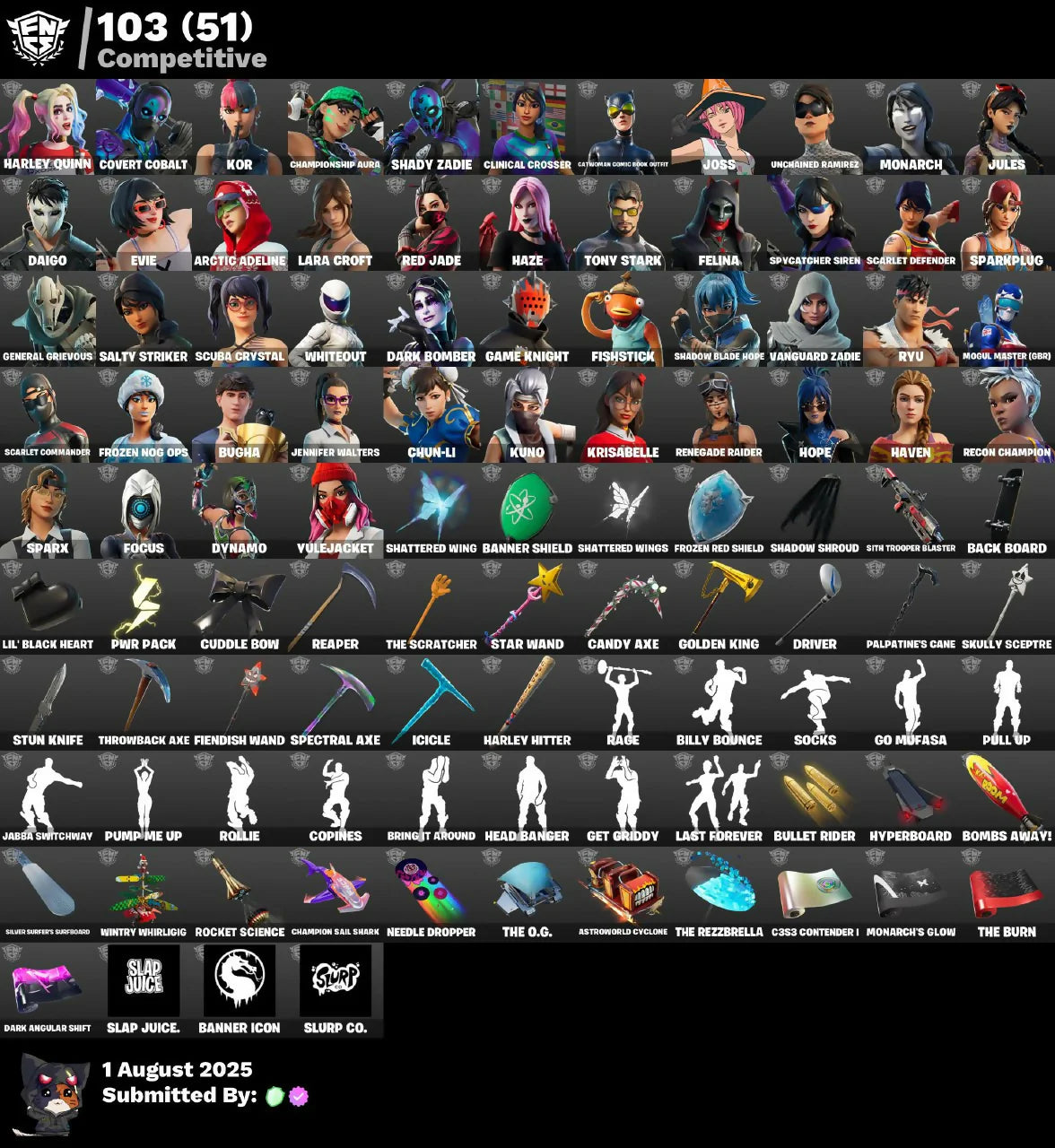 OG FORTNITE ACCOUNT✅STACKED✅470 skins✅KOR✅Kuno✅Lara Croft✅Unchained Ramirez✅Gold Midas✅Stuck Emote