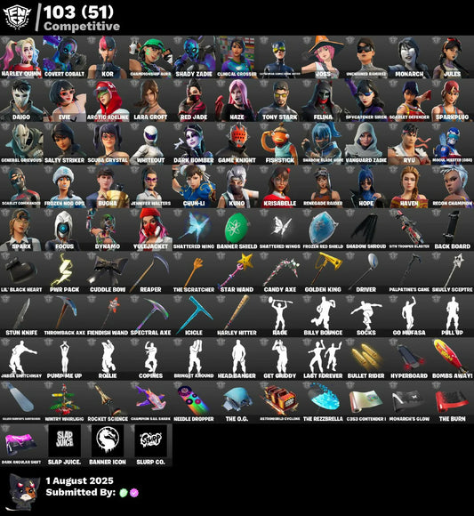 OG FORTNITE ACCOUNT✅STACKED✅470 skins✅KOR✅Kuno✅Lara Croft✅Unchained Ramirez✅Gold Midas✅Stuck Emote