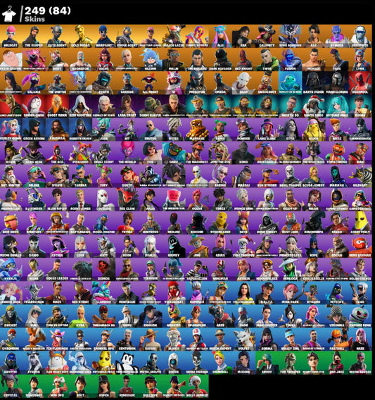 [PC/PSN/XBOX] 249 SKINS + WILDCAT + MINTY AXE + THE REAPER + ELITE AGENT + GOLD MIDAS + OG STW + MAJOR LAZER