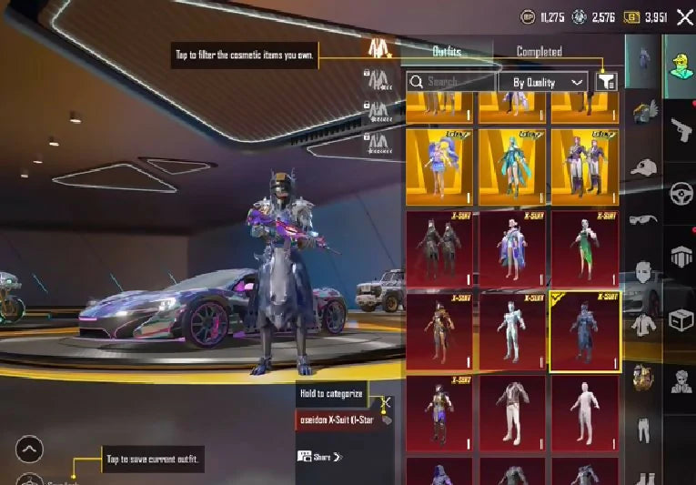 2x Xsuits Ignis Xsuit 5 ? Fiore Xsuit 4 ? 28x Kill Msgs 16x Ultimate Sets 3x Max Guns Glacier + Fool + Cryofrost UMP M416 Counter Open 2x Mummy Sets Mythic Fashion 117/300 Acc Lvl 69 Coll Lvl 66 Elite Collector Extra Demanding Inv